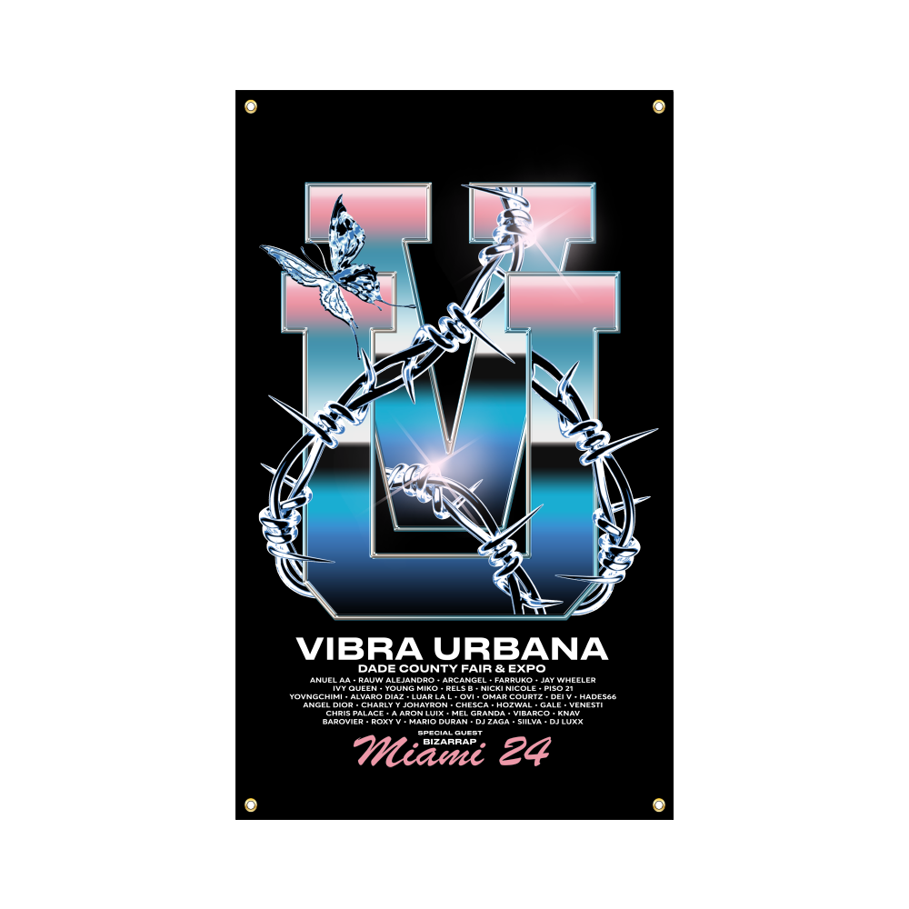 VU Miami 24 Alambre Black Lineup Flag