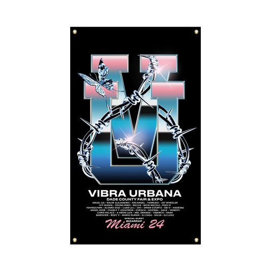 VU Miami 24 Alambre Black Lineup Flag