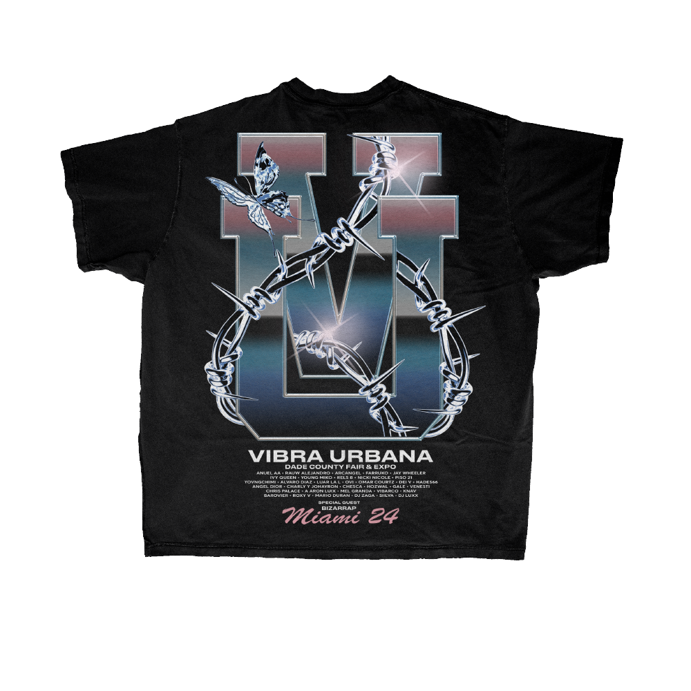 VU Miami 24 Alambre Black Lineup Tee