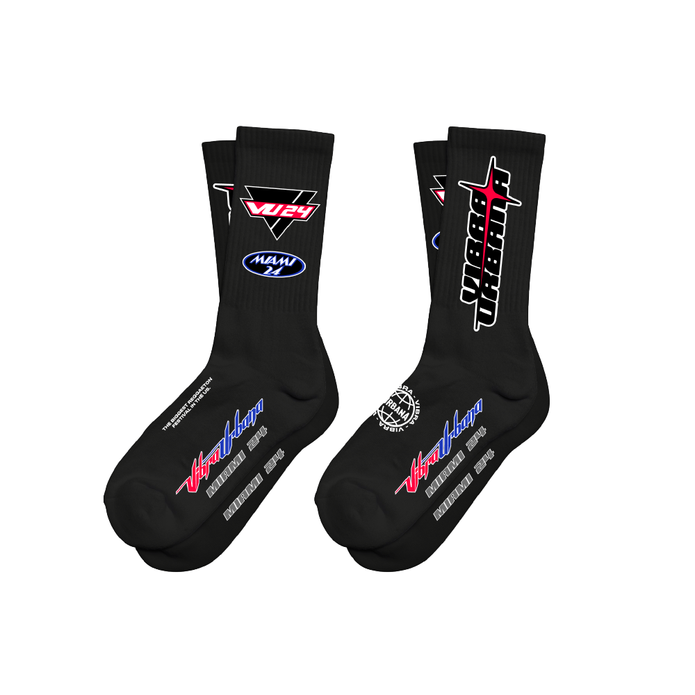 VU MIAMI 24 UV Buena Suerte Black Socks