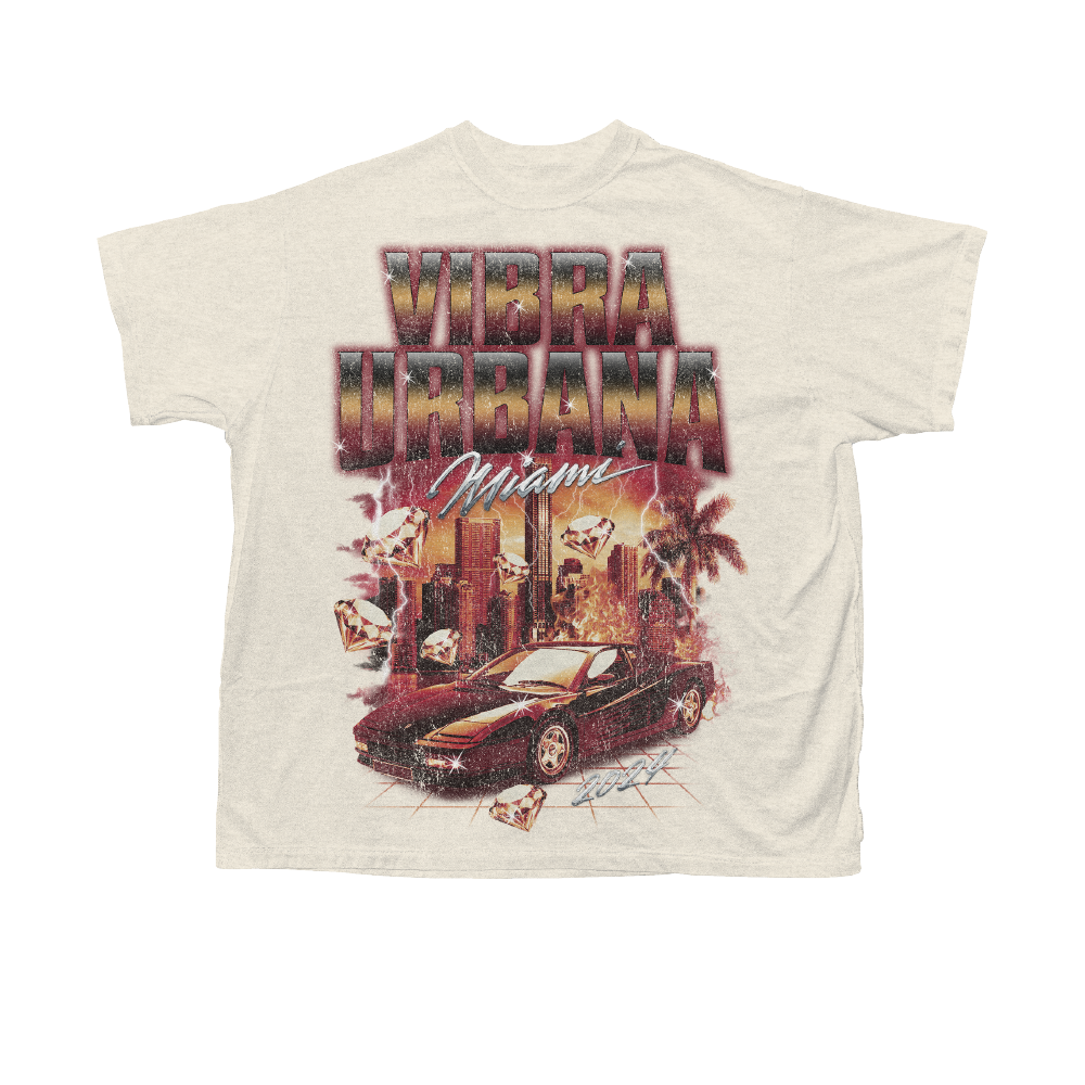 VU Miami 24 Ciudad En Llamas Cream Lineup Tee