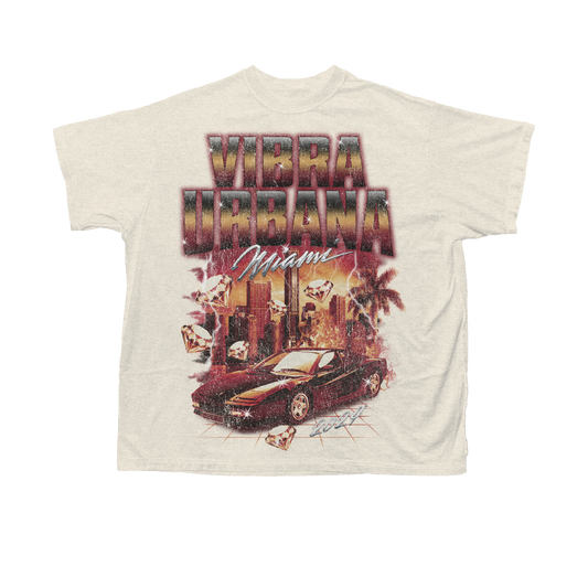 VU Miami 24 Ciudad En Llamas Cream Lineup Tee