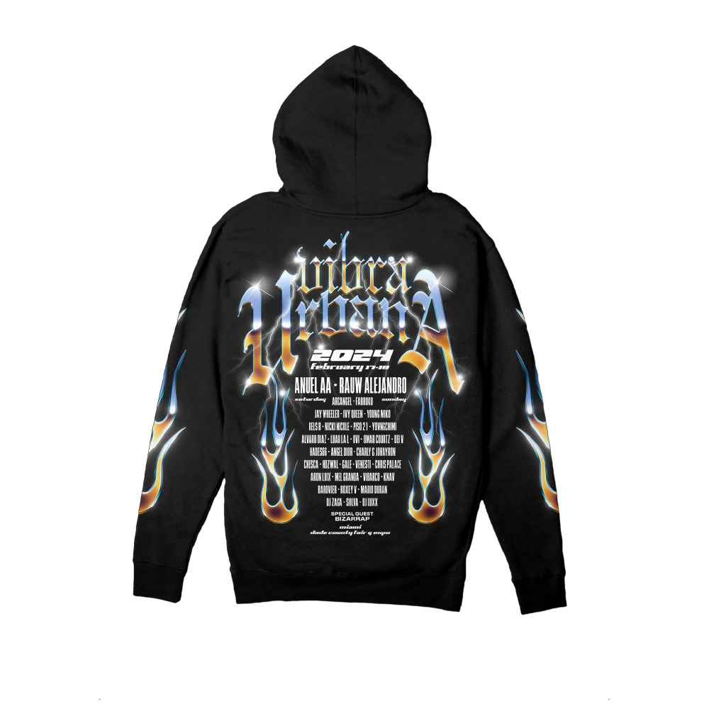 VU 24 Fluido Black Lineup PO Hoodie