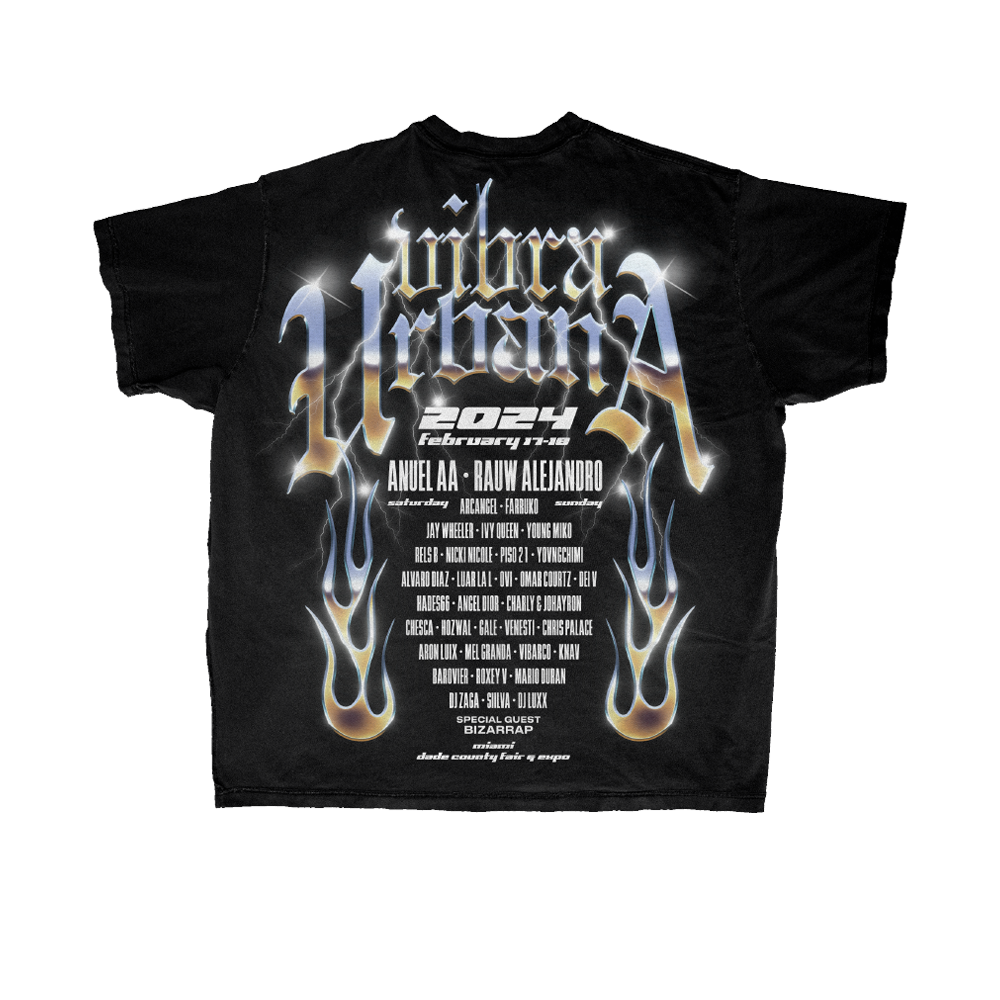 VU Miami 24 Fluido Black Lineup Tee