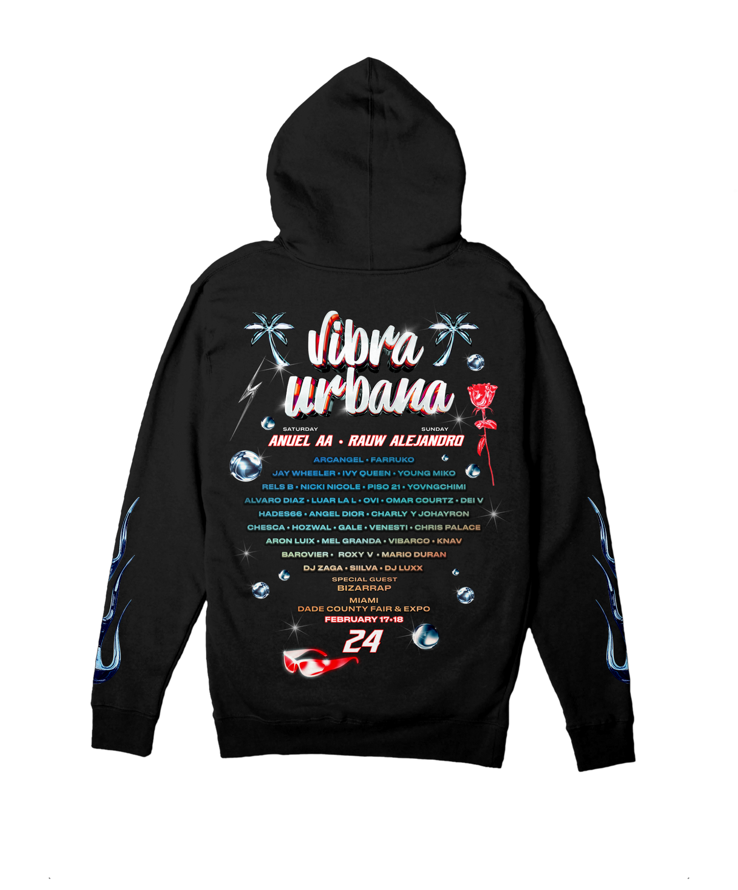 Vibra Urbana Black Lineup Pullover Miami 24'