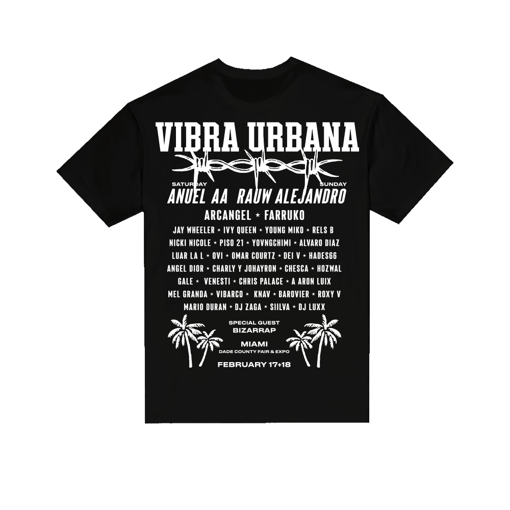 VU Miami 24 UV Staple Black Lineup Tee