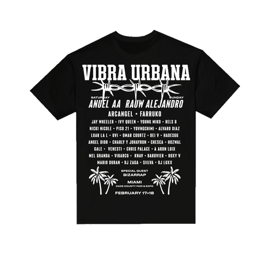 VU Miami 24 UV Staple Black Lineup Tee