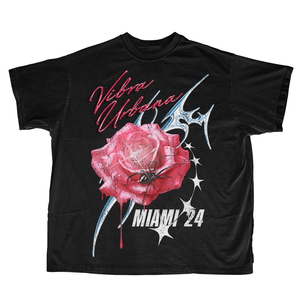 VU Miami 24 Widow Torn Black Tee