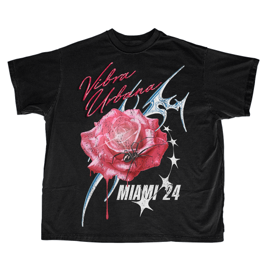 VU Miami 24 Widow Torn Black Tee