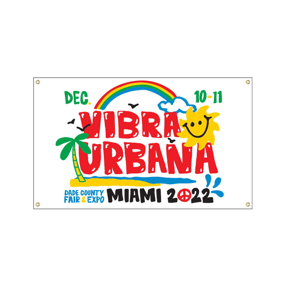 Vibra Urbana Happy Heat Flag Miami 22'