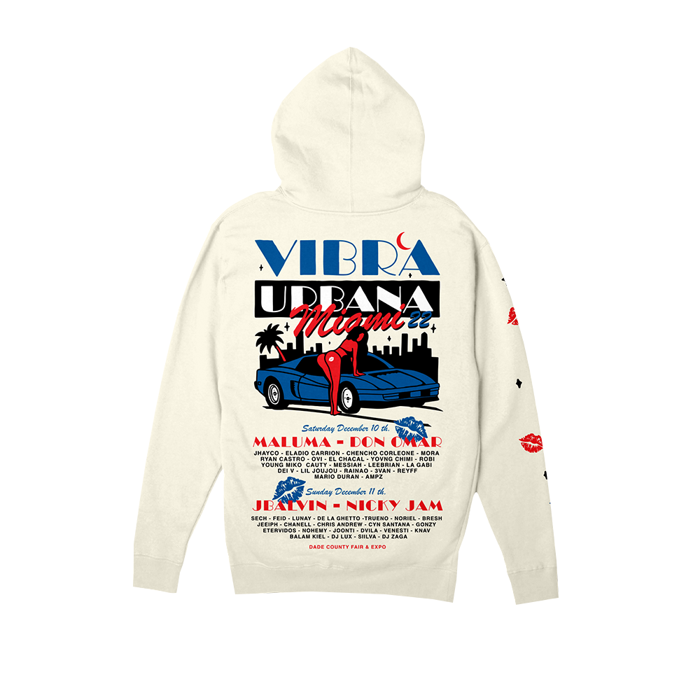Vibra Urbana South Beach Pullover Hooded Sweatshirt Miami 22'