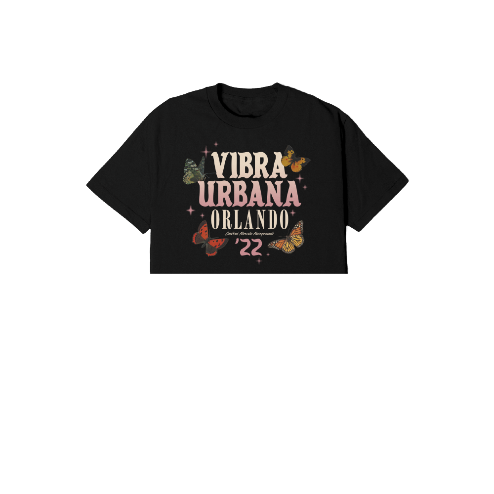 Camiseta corta Vibra Urbana Flocado Negro