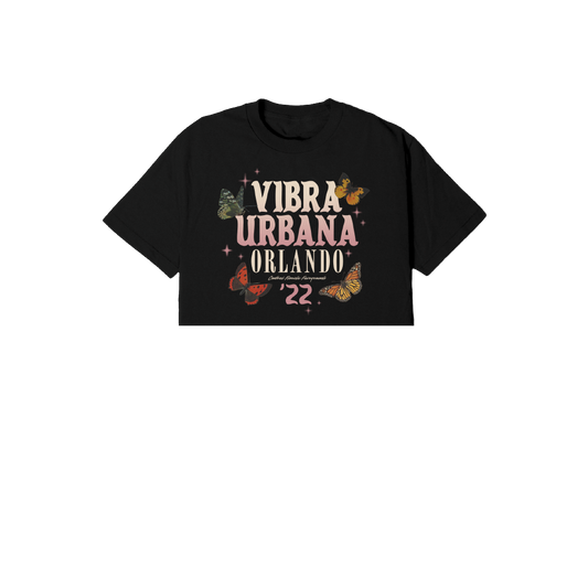 Camiseta corta Vibra Urbana Flocado Negro