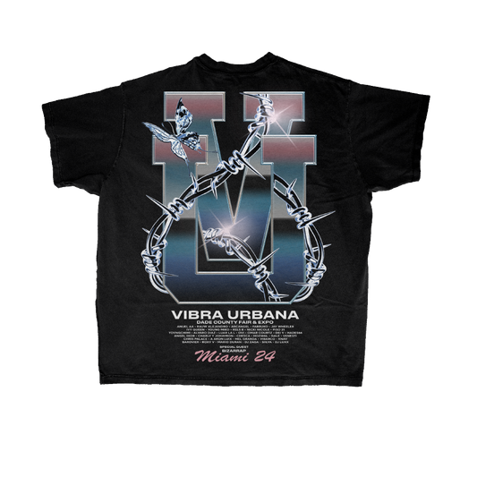 VU Miami 24 Alambre Black Lineup Tee