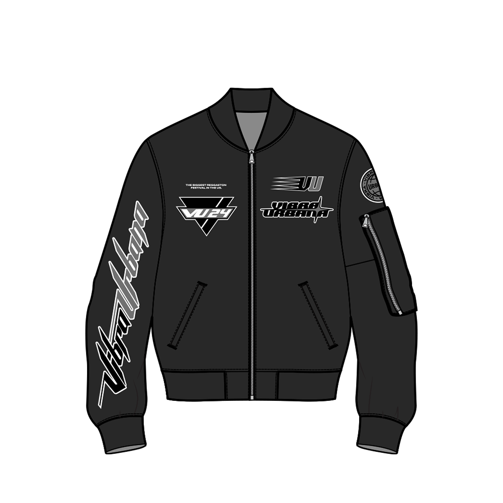VU Miami 24 Buena Suerte Black Bomber Jacket