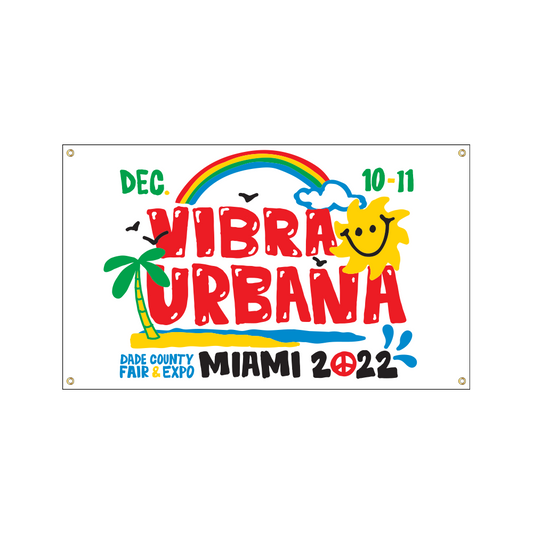 Vibra Urbana Happy Heat Flag Miami 22'
