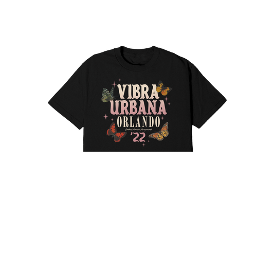 Vibra Urbana Up And Away Orlando 22'  Crop Tee Black