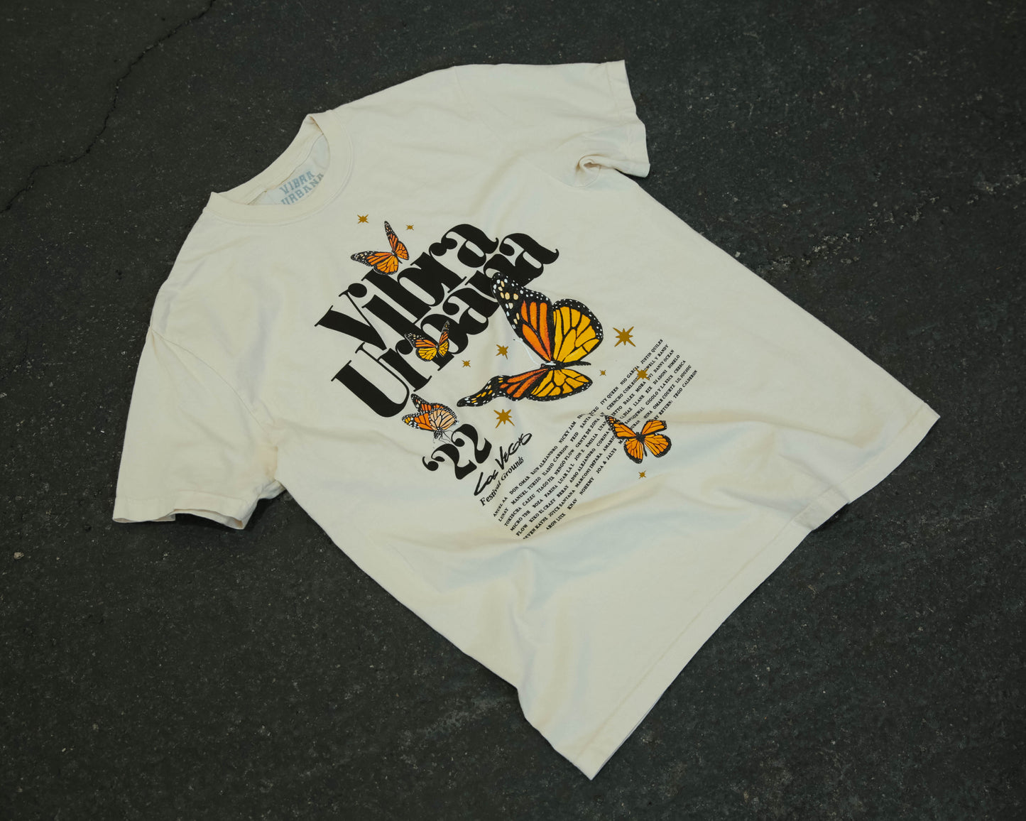 Camiseta Vibra Urbana Butterlfy Amarillo Claro